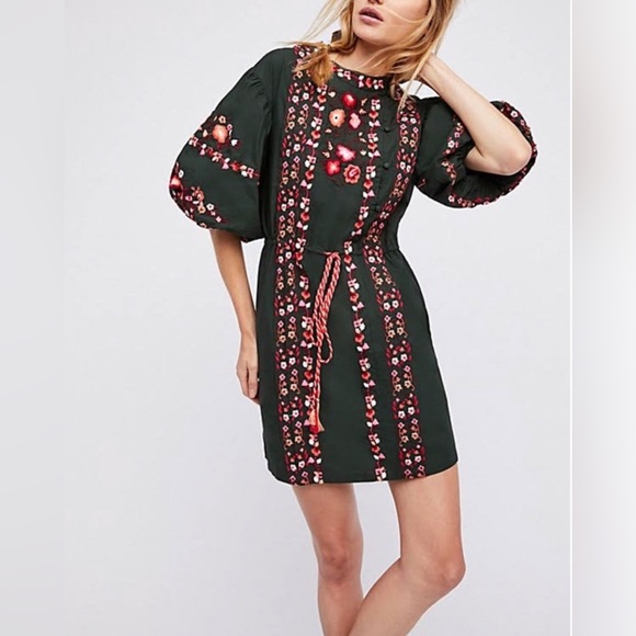 Free People Dress - Size Medium - Forest Green - Picture 3 of 16